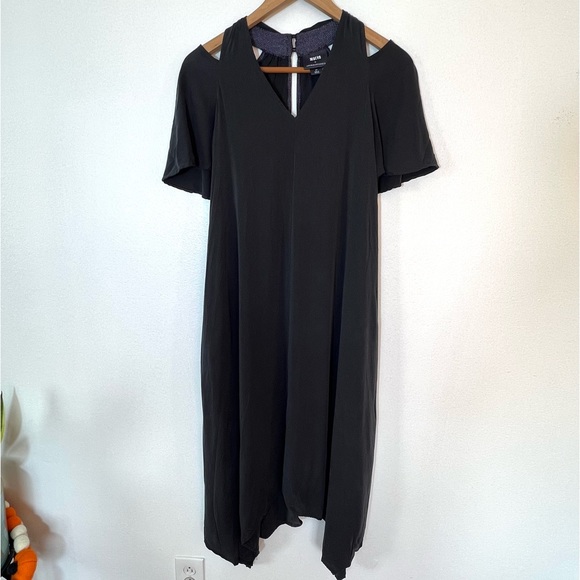 Anthropologie Maeve Georgina Streamlined Silhouette Pockets Midi Dress Sz S - Picture 3 of 15